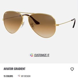 Ray-Ban Aviator Gold Gradient